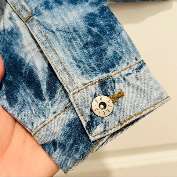Anthropologie BB Dakota Kane Acid Wash Denim Jacket Women's Size Small NWT - Picture 4 of 13